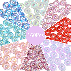 160Pcs 8 Colors Handmade Luminous & Gold Foil Lampwork Beads&nbsp;LAMP-CJ0001-38