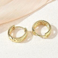 Brass Hoop Earrings&nbsp;KK-CBA30C7-22G