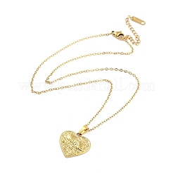 Heart with Skull Lover 304 Stainless Steel Pendant Necklaces&nbsp;NJEW-G083-02F-G