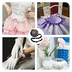 1Pc 2-Layer Pleated Satin Organza Ribbons&nbsp;ORIB-TA0001-06B