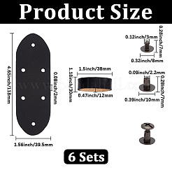 6Pcs Cowhide Leather Loop Keepers&nbsp;FIND-GF0009-19B