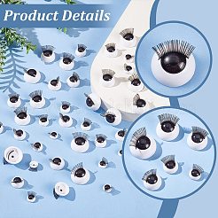 24 Pairs 6 Styles Plastic Doll Eye Patch&nbsp;KY-PH0002-01B