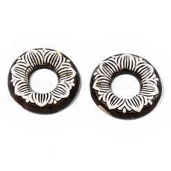 Vintage Floral Donut Porcelain Big Pendants&nbsp;PORC-T006-28