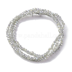 Transparent Electroplate Glass Beads Strands&nbsp;EGLA-H107-01A-B02
