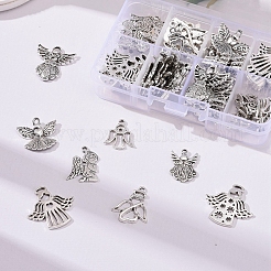 80Pcs 8 Styles Tibetan Style Alloy Pendants&nbsp;TIBEP-LS0001-07