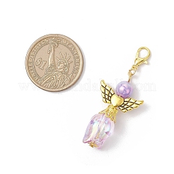 Tulip Angel Glass Beaded & Acrylic Pendants Decorations&nbsp;HJEW-JM03596-02