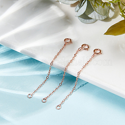 3Pcs 925 Sterling Silver Cable Chain Extender&nbsp;BJEW-BBC0003-32A