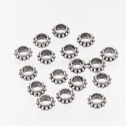 Rondelle Tibetan Silver Spacer Beads&nbsp;AB30-NF