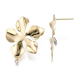Brass Stud Earring Findings&nbsp;X-KK-T056-24G-NF
