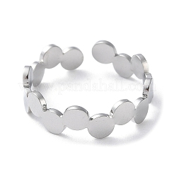 Non-Tarnish 304 Stainless Steel Open Cuff Rings&nbsp;RJEW-H219-02P