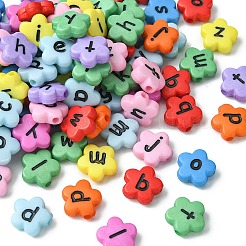 Opaque Acrylic Flower Horizontal Hole Beads&nbsp;SACR-YW0001-59