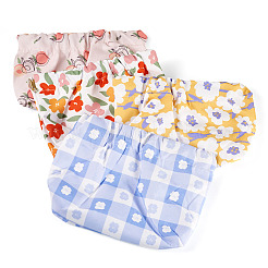 3Pcs 3 Colors Flower Printed Cloth Women's Mini Cosmetics Storage Bags&nbsp;ABAG-TA0001-98