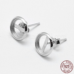 925 Sterling Silver Stud Earring Findings&nbsp;STER-F032-01S