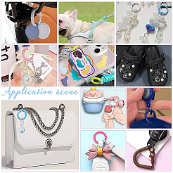 20Pcs 10 Colors Zinc Alloy Frosted Spring Gate Rings&nbsp;FIND-UN0002-76