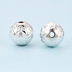 Textured 925 Sterling Silver Beads&nbsp;STER-T008-45S-01