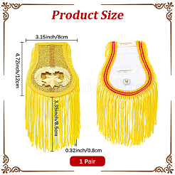 1 Pair Non-woven Fabrics Tassels Epaulette&nbsp;AJEW-CY0002-74A-02