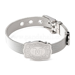 304 Stainless Steel Watch Band Chain Bracelets for Women Men&nbsp;BJEW-P386-09P-M