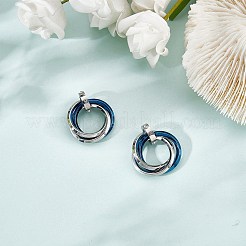 201 Stainless Steel Interlocking Ring Pendants&nbsp;STAS-SZ0002-61D