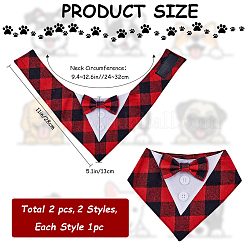 2Pcs 2 Styles Polyester Pet Handkerchi&nbsp;AJEW-CP0008-69B