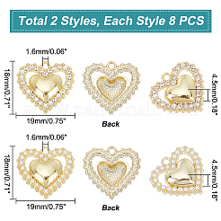 16Pcs 2 Style Alloy Pendants&nbsp;FIND-PH0007-23