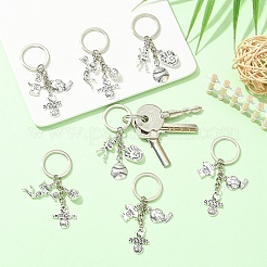 9Pcs 3 Style Sports Alloy Keychains&nbsp;KEYC-YW00249