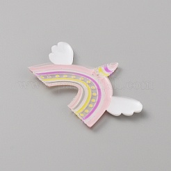 PVC Plastic Cabochons&nbsp;SIL-WH0019-15H