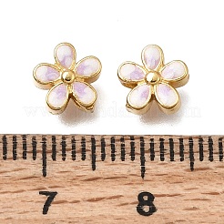 Brass Enamel Beads&nbsp;KK-G605-14G-01
