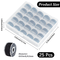 25Pcs Polyester Sewing Thread with Transparent Bobbin Box Sets&nbsp;SENE-WH20003-001C