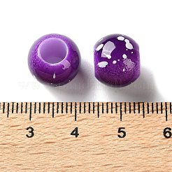 Spray Painted ABS Plastic European Beads&nbsp;KY-G033-01B-07