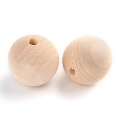 Round Unfinished Wood Beads&nbsp;WOOD-Q008-40mm-LF