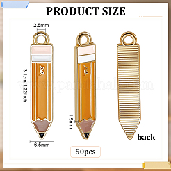 50Pcs Alloy Enamel Pendants&nbsp;ENAM-PH0003-36