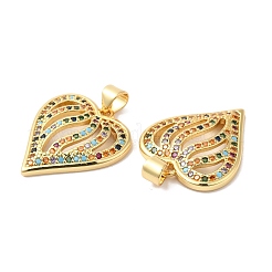 Real 16K Gold Plated Brass Micro Pave Colorful Cubic Zirconia Pendants&nbsp;ZIRC-L103-027G-02