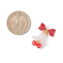 Glass Seed Beaded Bell with Bowknot Pendants&nbsp;PALLOY-MZ00993