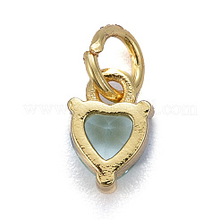 Brass Micro Pave Cubic Zirconia Charms&nbsp;X-KK-P192-08-G05