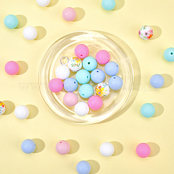 60Pcs 6 Styles Food Grade Eco-Friendly Silicone Focal Beads&nbsp;SIL-PA0001-11