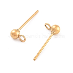 202 Stainless Steel Stud Earring Findings&nbsp;STAS-I324-01G-6mm