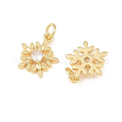 Brass Micro Pave Cubic Zirconia Pendants&nbsp;KK-C162-037C-G