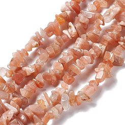 Natural Sunstone Chip Bead Strands&nbsp;G-M205-67