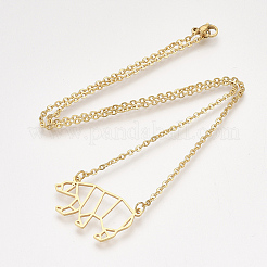 201 Stainless Steel Pendant Necklaces&nbsp;LS-NJEW-T009-JN083-2-40