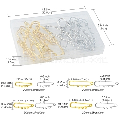 16Pcs 8 Style Stainless Steel Safety Pins Brooch Findings&nbsp;STAS-YW0001-37