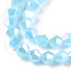 Imitation Jade Electroplate Glass Beads Strands&nbsp;EGLA-A039-J6mm-B03