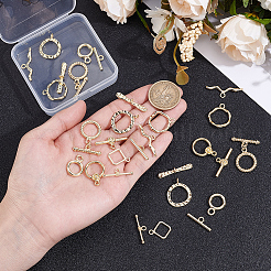 24Pcs 6 Styles Alloy Toggle Clasps&nbsp;FIND-BBC0005-06