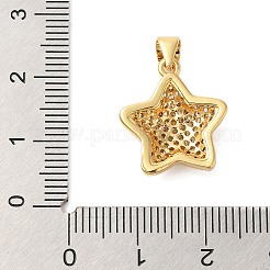 Brass Micro Pave Cubic Zirconia Pendants&nbsp;KK-A228-03G