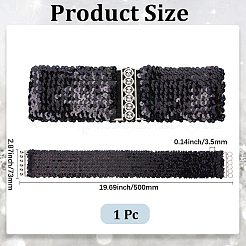 Sparkle Sequins Wide Elastic Dress Belts&nbsp;AJEW-WH20128-026P-01