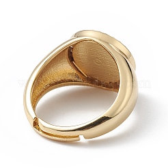 Clear Cubic Zirconia Heart Adjustable Ring with Enamel&nbsp;RJEW-C039-03