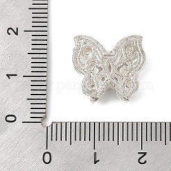 Brass Micro Pave Cubic Zirconia Beads&nbsp;KK-K297-34B-S