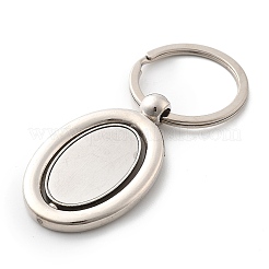 Zinc Alloy Rotating Keychain Bezel Cabochon Settings&nbsp;FIND-G088-01A