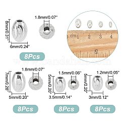 32Pcs 4 Style 201 Stainless Steel Beads&nbsp;STAS-UN0045-49