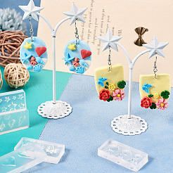 9Pcs 9 Style Nail Art Ear Stud Decoration Silicone Molds&nbsp;DIY-TA0006-15