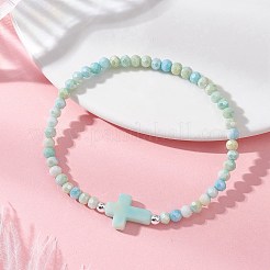 Glass & Acrylic Imitation Gemstone Beads Bracelets&nbsp;BJEW-JB13063-01